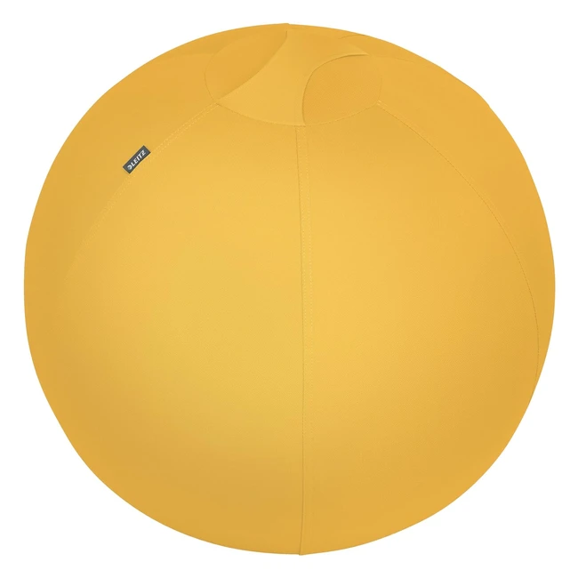 Leitz Siège Ballon Ergonomique 65 cm avec Housse en Tissu - Ergo Cosy Jaune 52790019