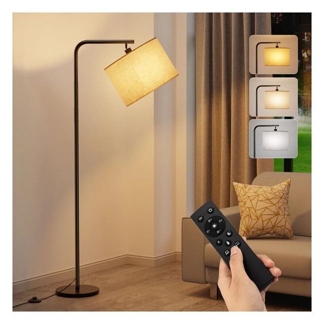 Lampadaire LED sur pied avec tlcommande - 11 tempratures couleur dimmable