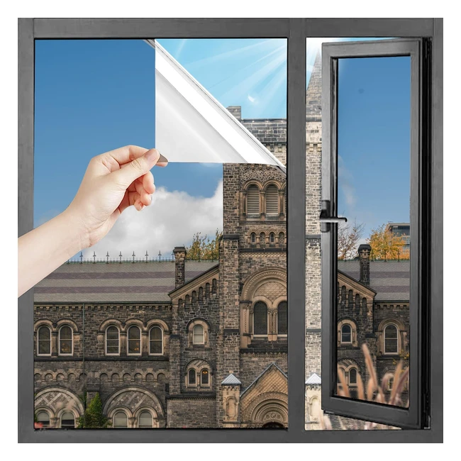 Film fenêtre anti-regard sans tain, anti-chaleur, anti-UV - Protection vie privée - 50x200cm