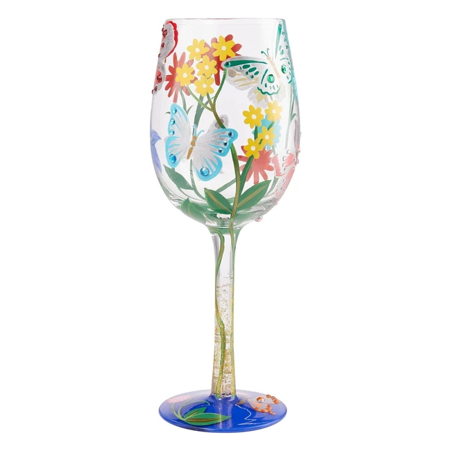 Lolita Bejeweled Butterfly Wine Glass - Handcrafted, Unique Recipe - #WineGlass #Handcrafted #Butterfly