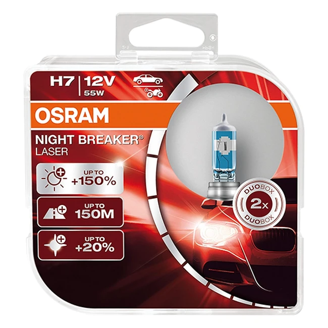 OSRAM Night Breaker Laser H7 150% lumière halogène 64210NLHCB 12V double pack