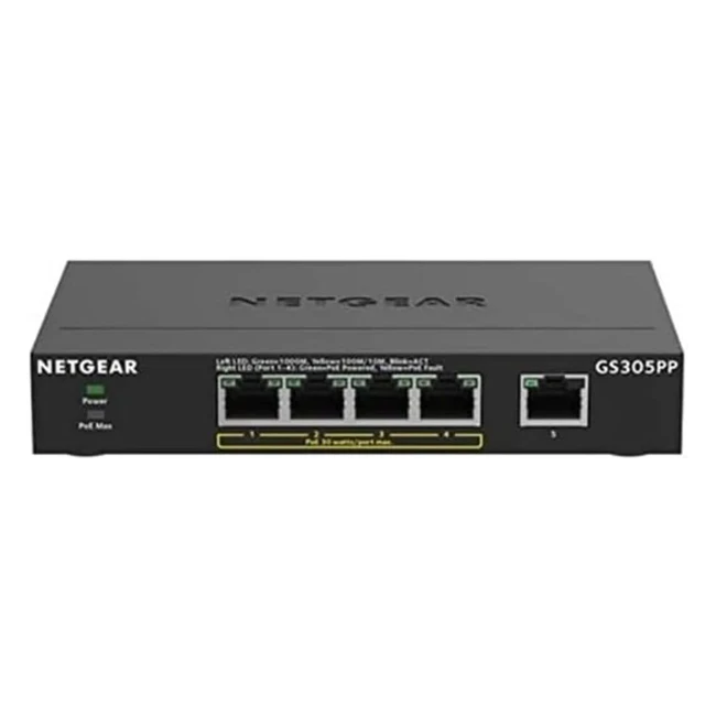 Switch Netgear GS305PP100PES 5 Puertos Gigabit Ethernet PoE 101001000 Mbps