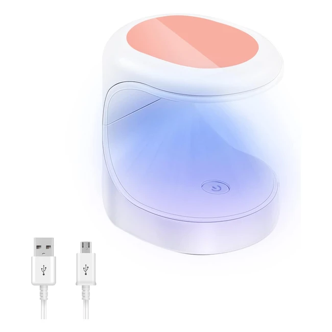 Mini Lampada UV LED 16W Angnya - USB Portatile - Nail Art - Rosa