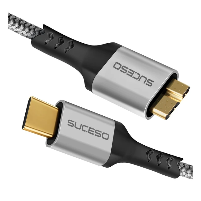Cable USB C a Micro B 05m  Suceso  Transferencia 5Gbps  Compatible con Seaga