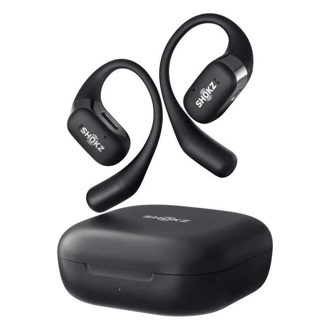 shokz openfit true wireless earbuds TWS open ear Bluetooth headphones - 28h runtime - black