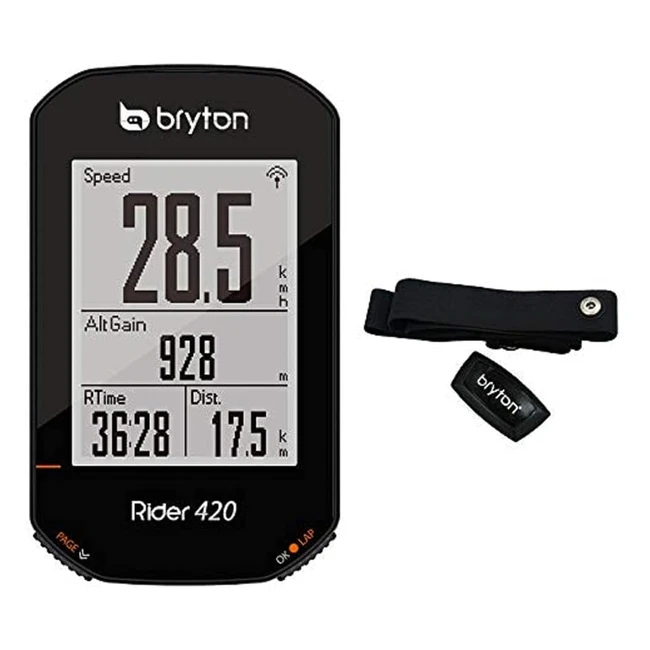 Bryton 420H Rider - Fascia Cardio - Unisex - Nero - 839x499x169 - Display LCD 23 pollici