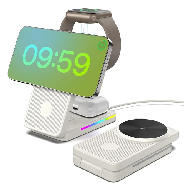 Cargador MagSafe 3 en 1 iPhone Apple Watch AirPods - Carga Rpida 15W