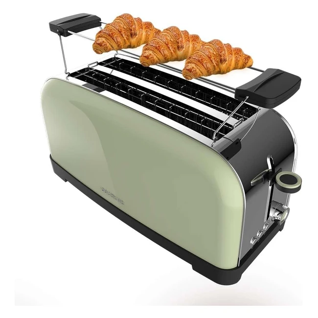 Cecotec Vertikaler Toaster Toastin Time 1500 Green 1500W - Doppelter langer und 