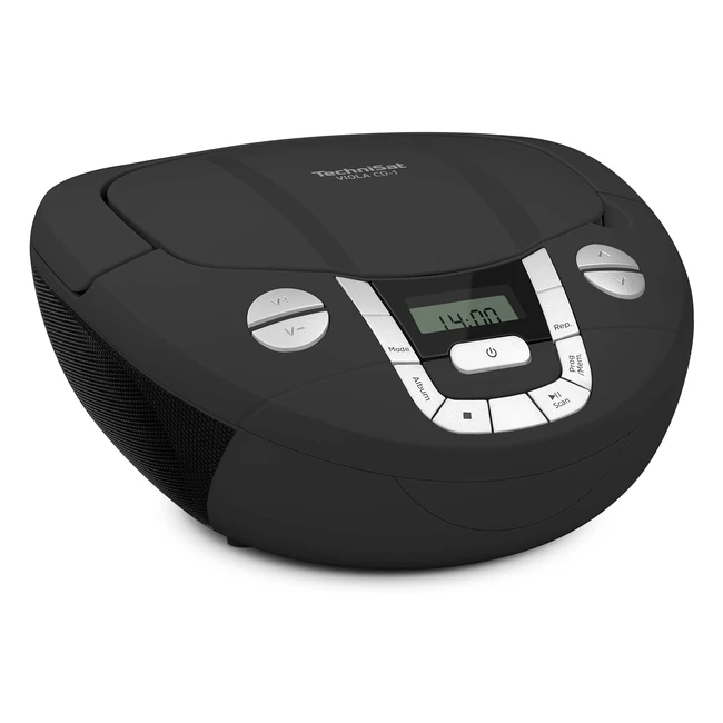 TechniSat Viola CD1 Tragbarer Stereo-CD-Player Boombox mit praktischem Tragegrif