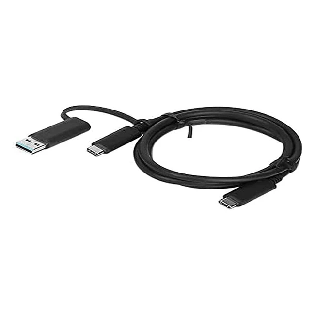 Lenovo USB-C hbrido con USB-A 4x90U90618 negro 3 pies - Alta velocidad de tran