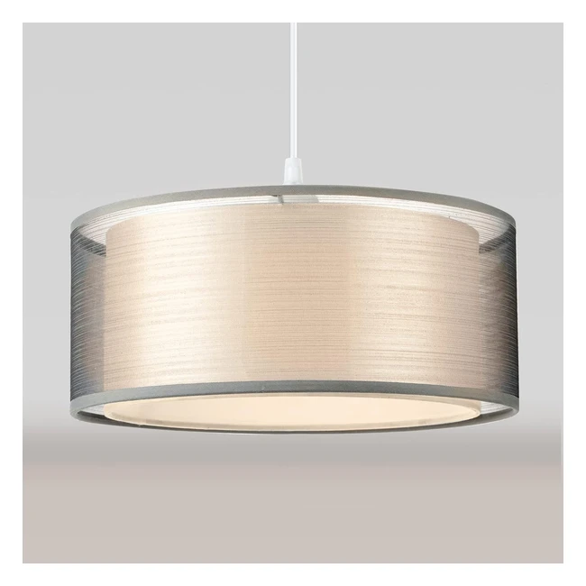 Frideko 2 Tier Light Shade Ceiling Modern Grey Lampshade 30cm | Stylish Design & High-Quality Material