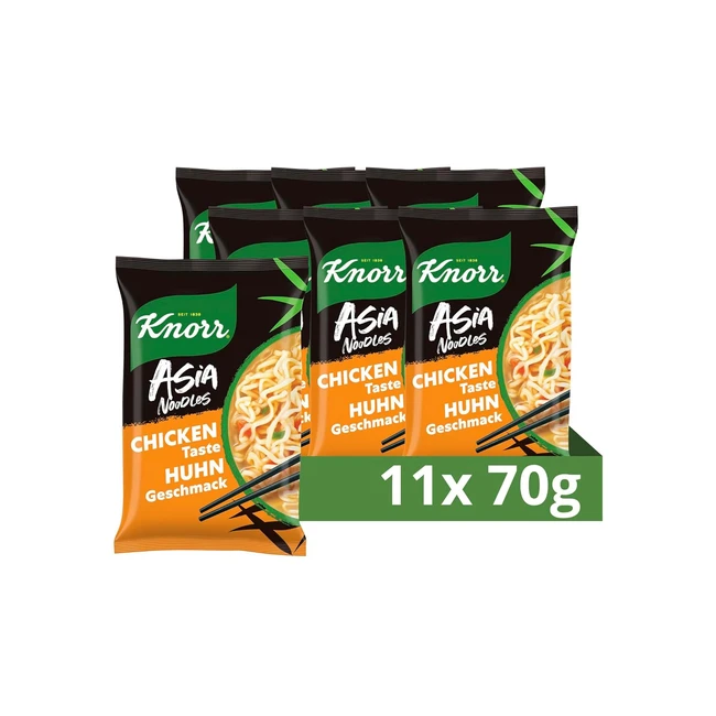 Knorr Asia Instant Noodles Hhnchen Geschmack 11 x 70 g - Schnelle Nudelgericht