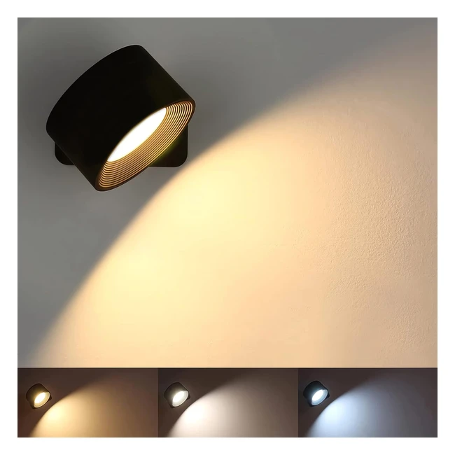 Applique da parete LED ricaricabile 45W - 3 livelli di luminosit e 3 temperatu