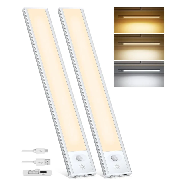 Luz LED Armario Magntica 32cm 84 LEDs 3 Modos USB Recargable 2000mAh