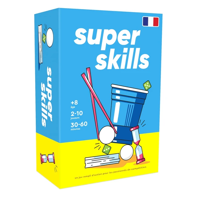 Jeu de société Super Skills - Fun pour enfants et adultes - Cadeau parfait - 120 cartes de défis inclus
