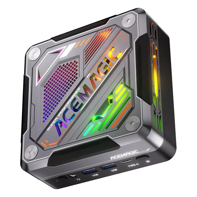 Acemagic Mini PC Gaming RGB AMD Ryzen 7 7840HS 32GB DDR5 1TB NVMe PCIe 40 SSD