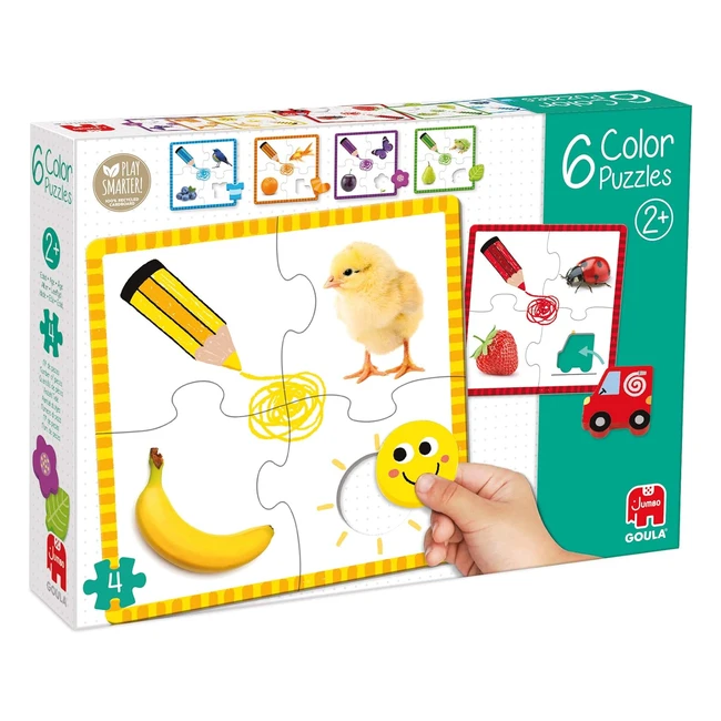Goula Puzzle 6 legno e cartone colori 2 anni 53475 - Impara giocando