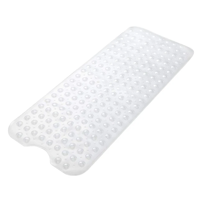 Wimaha Extra Long Bath Mat 100 x 40cm Mildew Resistant Non-Slip with Suction Cup