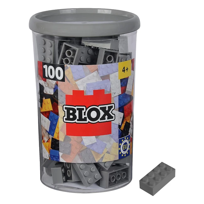 Lot de 100 blocs de construction Simba Blox gris pour enfants  partir de 3 ans 8 briques haute qualit