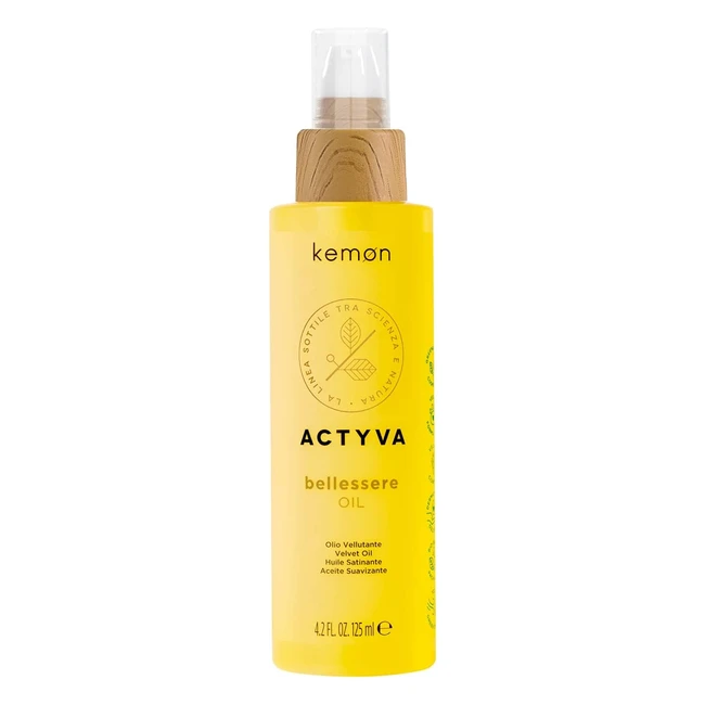 Kemon Actyva Bellessere Oil - Olio per capelli con Argan e Lino - Effetto seta e anticrespo - 125 ml