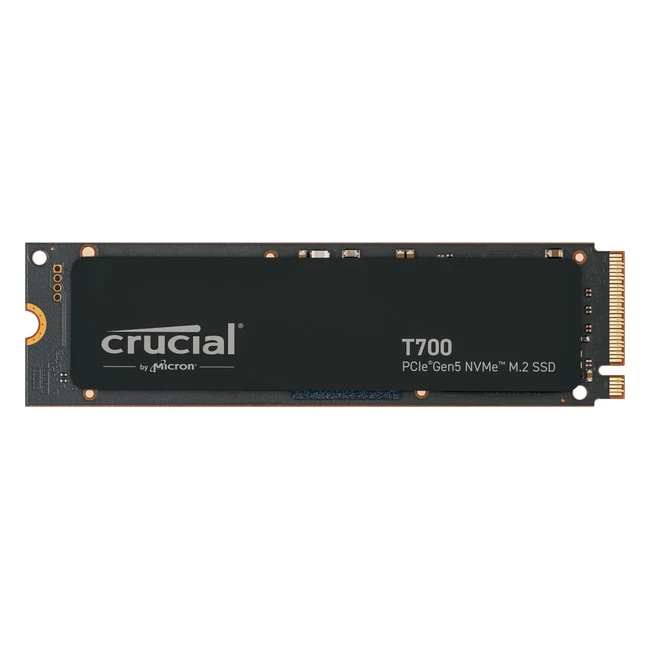 Crucial T700 2To Gen5 NVMe M.2 SSD - Jusqu'à 12 400 Mo/s - DirectStorage activé