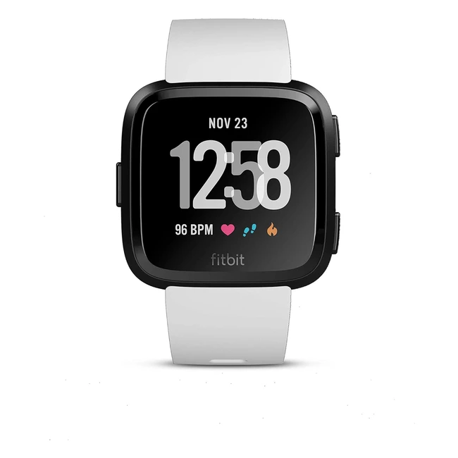 Fitbit Versa Smartwatch - Health & Fitness Tracker - HR Music Swim - Black/White