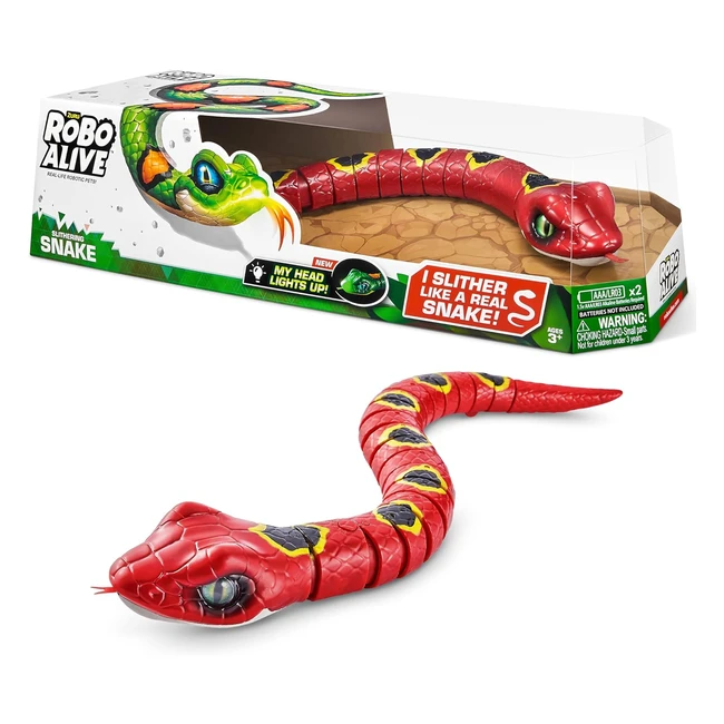 Robo Alive Zuru Serpent Série 3 Rouge 7150A - Serpent qui Serpente Rapidement