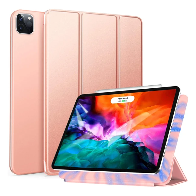 ZtotopCase iPad Pro 129 Hülle 2020-2022, Magnetisch, Ultra Slim, Leicht, Standfunktion, Rose Gold