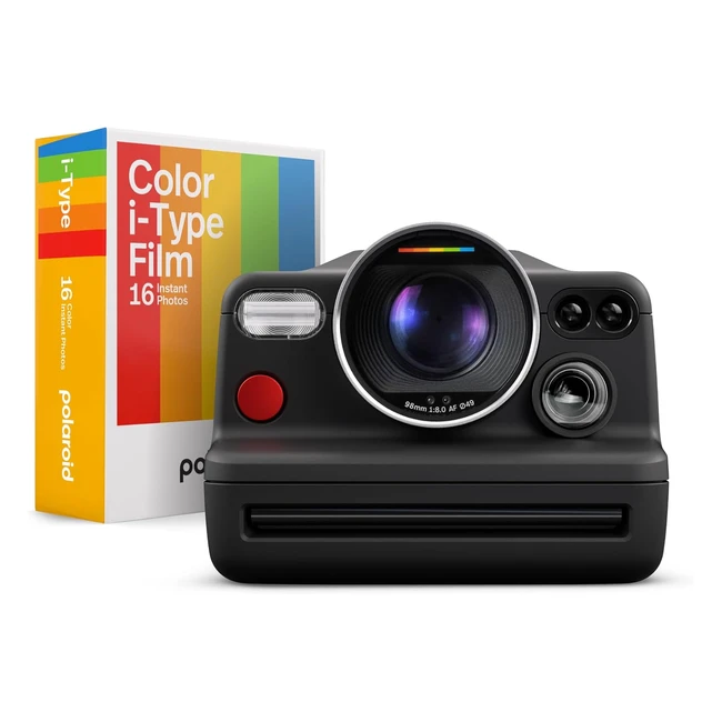 Polaroid i2 Sofortbildkamera Bundle mit Farb-IType-Film Doppelpack 16 Fotos Vollständige manuelle Steuerung App-fähige analoge Sofortbildkamera mit Polaroids schärfstem 3-Element-Objektiv 6444