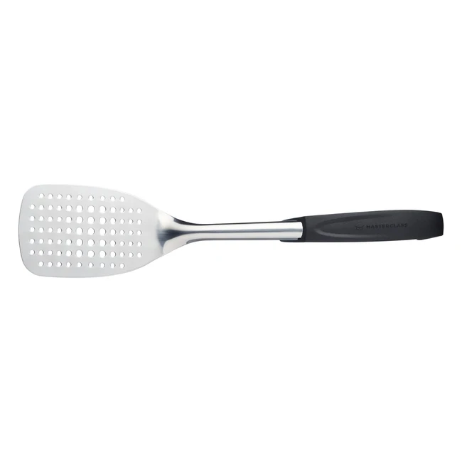Masterclass Stainless Steel Fish Slice 38 cm - Catering Quality - Black