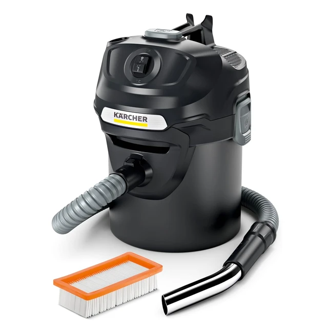Kärcher 16297150 AD 2 Ash Vacuum Black - 14L Container - 600W - Integrated Filter Cleaning