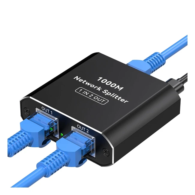 Switch Ethernet Gigabit 1 a 2 VPFET RJ45 LAN USB-C Power Cable