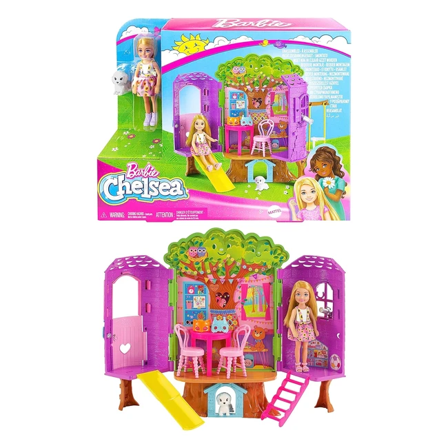 Barbie Chelsea Casa del rbol Set de Juego HPL70 - Mattel - Accesorios Incluido