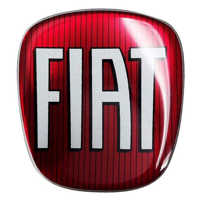 Adesivo 3D per Fiat Bravo - Logo Posteriore Rosso - Ref 12345 - Flessibile e In