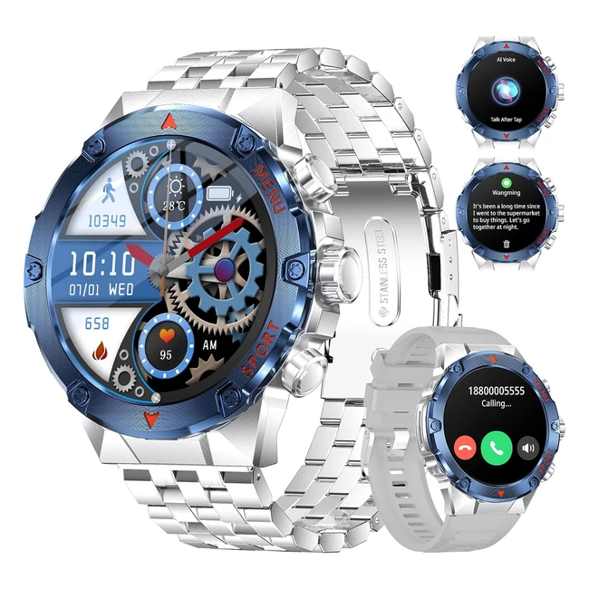LIGE Montre Connecte Homme Bluetooth143 Amoled Smartwatch 400mAh107 Modes Spor