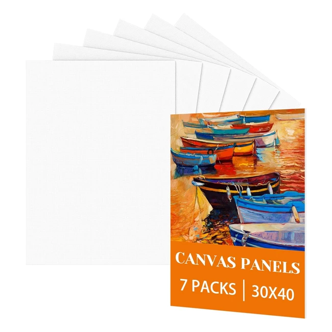 Koncci Canvas 30x40cm 7 Pack Pre Stretched Panels 100% Cotton Art Canvas