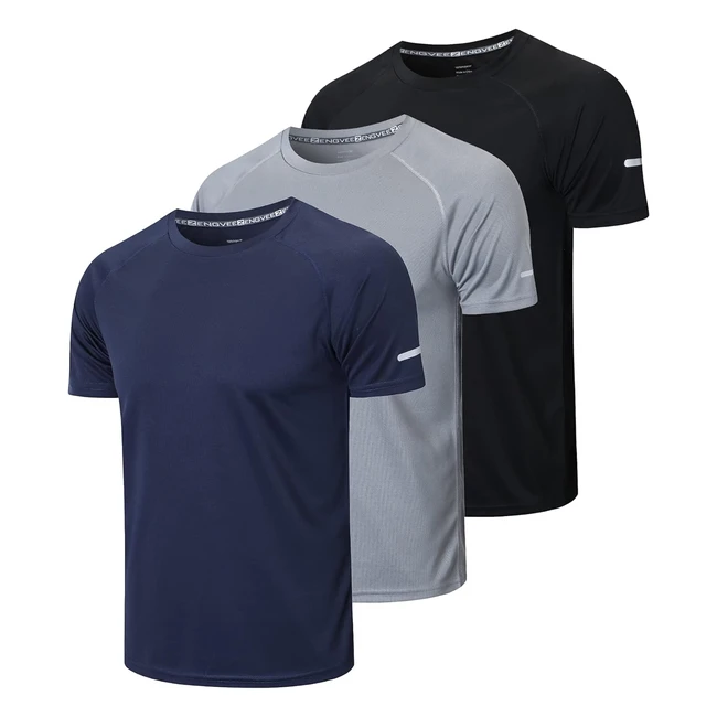 Camiseta Deporte Hombre Huakang 3 Piezas - Secado Rpido - Fitness520