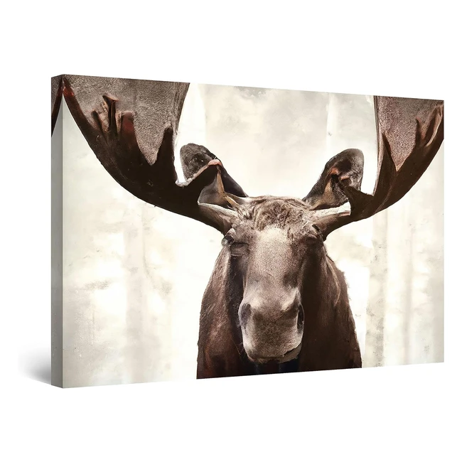 Quadro su tela Moose Marrone Grande 60x90 cm Arte Moderna e Contemporanea
