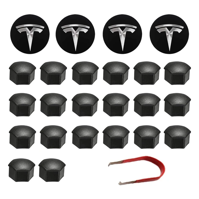 Kit de couverture de roue pour Tesla Model 3 S X - Ruizhi Noir