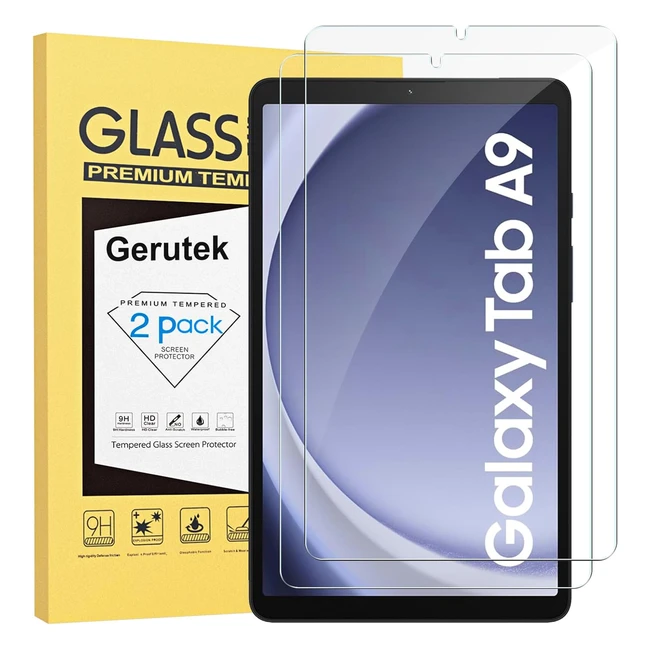 Lot de 2 Verre Trempé Samsung Galaxy Tab A9 87 SMX110X115X117 9H Anti-Rayures Haute Définition