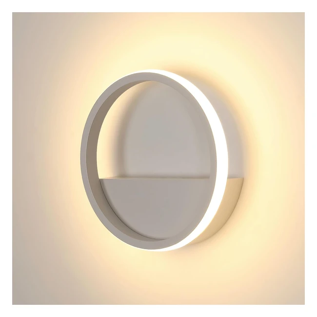 Applique LED Moderno 12W Bianco Caldo 3000K - Lampada da Parete Interno