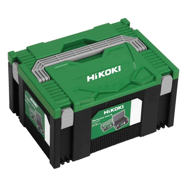 Cassetta degli attrezzi Hikoki 402540 nero verde - Con serratura e maniglia ergonomica