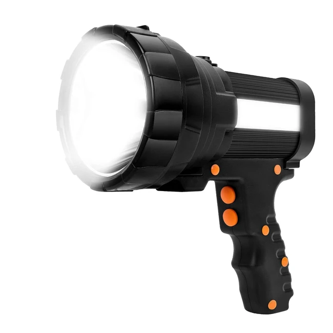 Torcia LED Ricaricabile Alta Potenza 15000 Lumen 10000mAh 6 Modalità Lanterna IPX4 Impermeabile