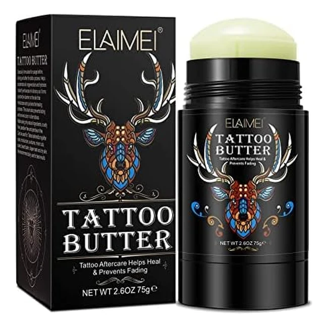 Tattoo Aftercare Butter Balm26oz - Organic Moisturizer for Healing & Color Enhance