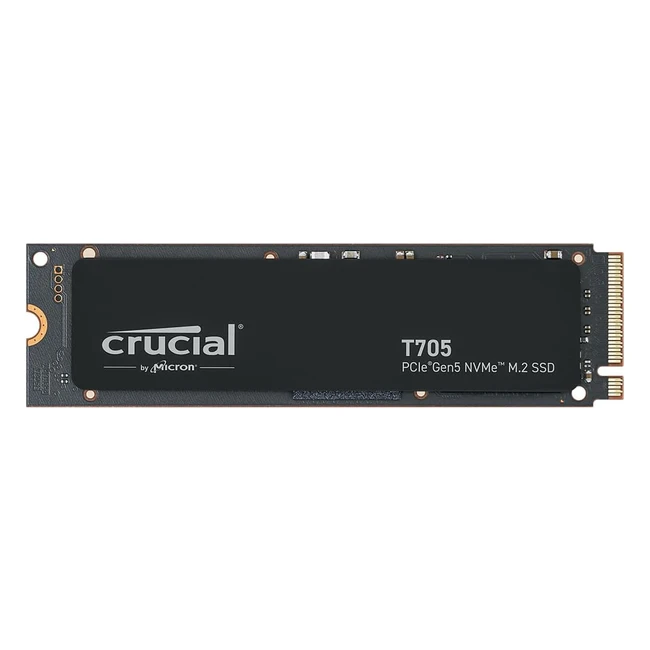 Crucial T705 SSD 4TB PCIe Gen5 NVMe M.2 Interno Gaming 2024 - Fino a 14100MB/s CT4000T705SSD3