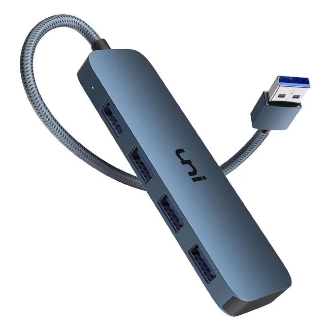 Uni USB Hub 30 Ultra Slim 4 Port USB Splitter 5Gbps Sturdy Aluminum