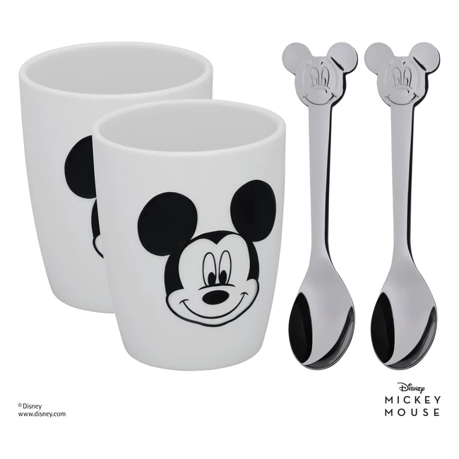 Set 2 tazas Mickey Mouse WMF 1810 Pulido Inoxidable - Apto Lavavajillas