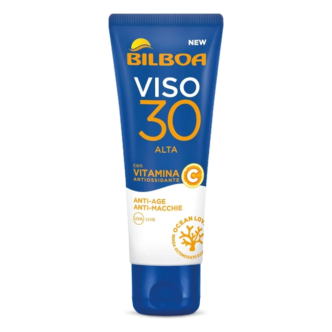 Crema Viso Solare SPF 30 Bilboa con Vitamina C - Azione Antietà e Antimacchie