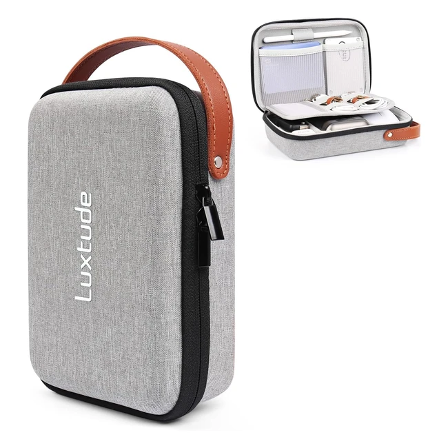 Luxtude Electronic Travel Organizer Case | Hard Shell | Waterproof | Portable | Apple Accessories | Charger | Mouse | Cash | Card | Apple Pen