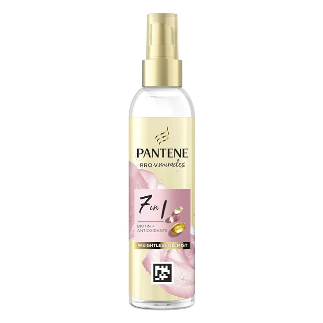 Pantene Hair Oil & Heat Protection Spray 145ml | Tames Frizz & Protects | Biotin Enriched
